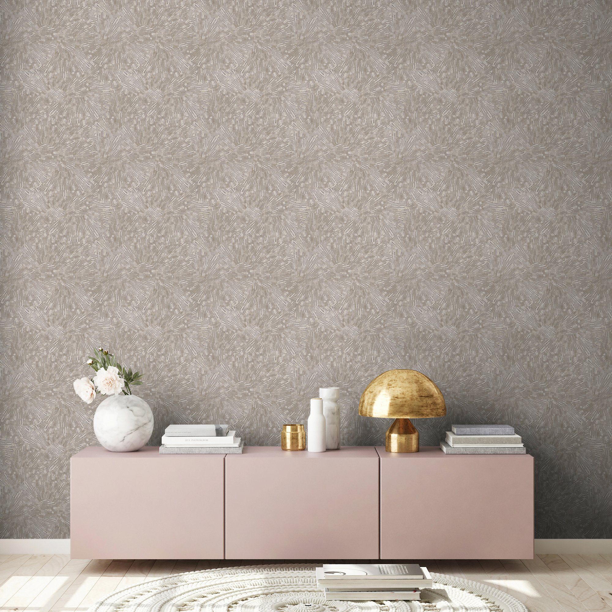 3D Moderne living Création Tapete Vliestapete beige Titanium, A.S. walls Effekt strukturiert, gemustert,