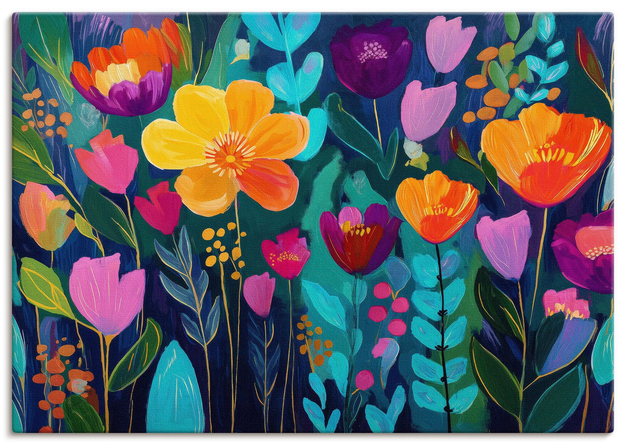 OTTO home Wandbild Bunte Blumen, Blumenwiese (1 St), in verschied. Größen