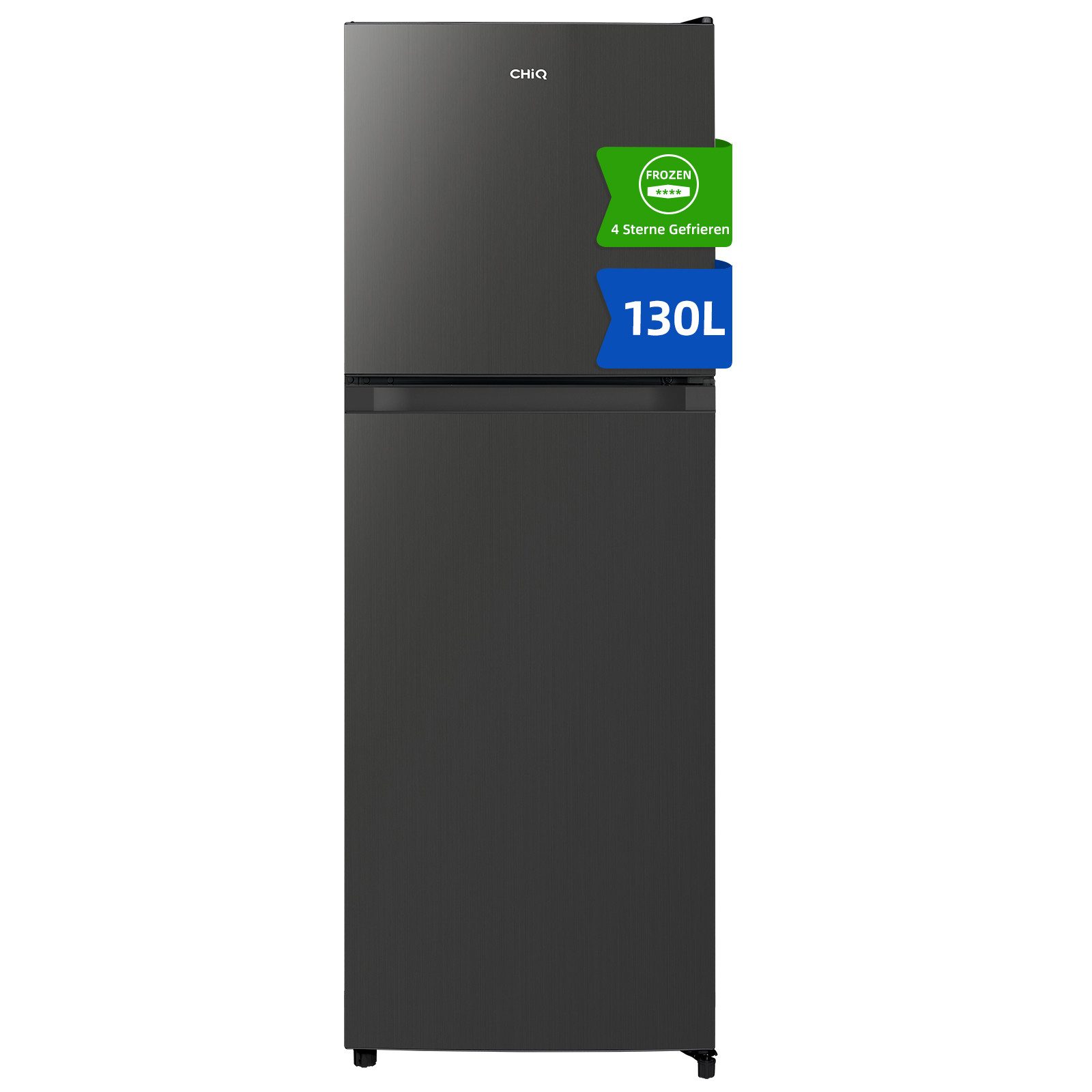 CHiQ Kühl-/Gefrierkombination Top Freezer CTM130LGE, 128.5 cm hoch, 44 cm breit, 4-Sterne-Gefrieren, 12 Jahre Garantie auf den Kompressor
