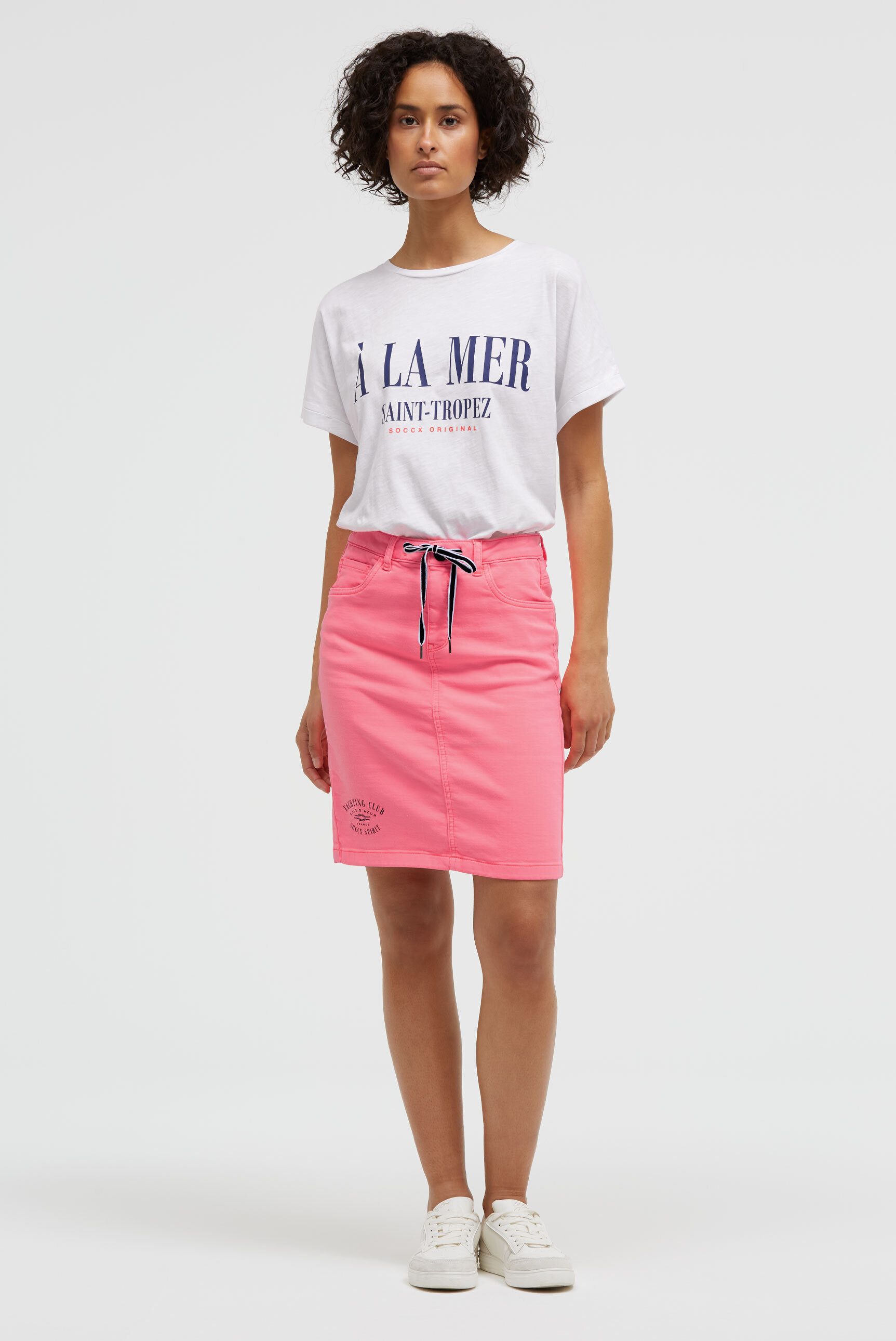 SOCCX Jeansrock mit Baumwolle