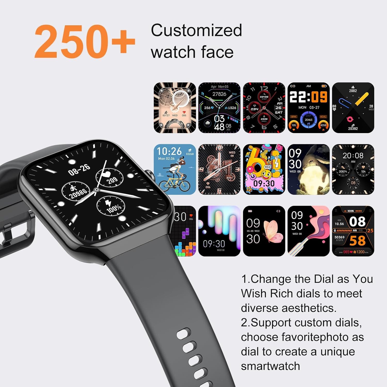 Schutzhülle Mit Displayschutzfolie Für Motast Jugeman P99 Smartwatch (5 Cm/1,9 Zoll)
