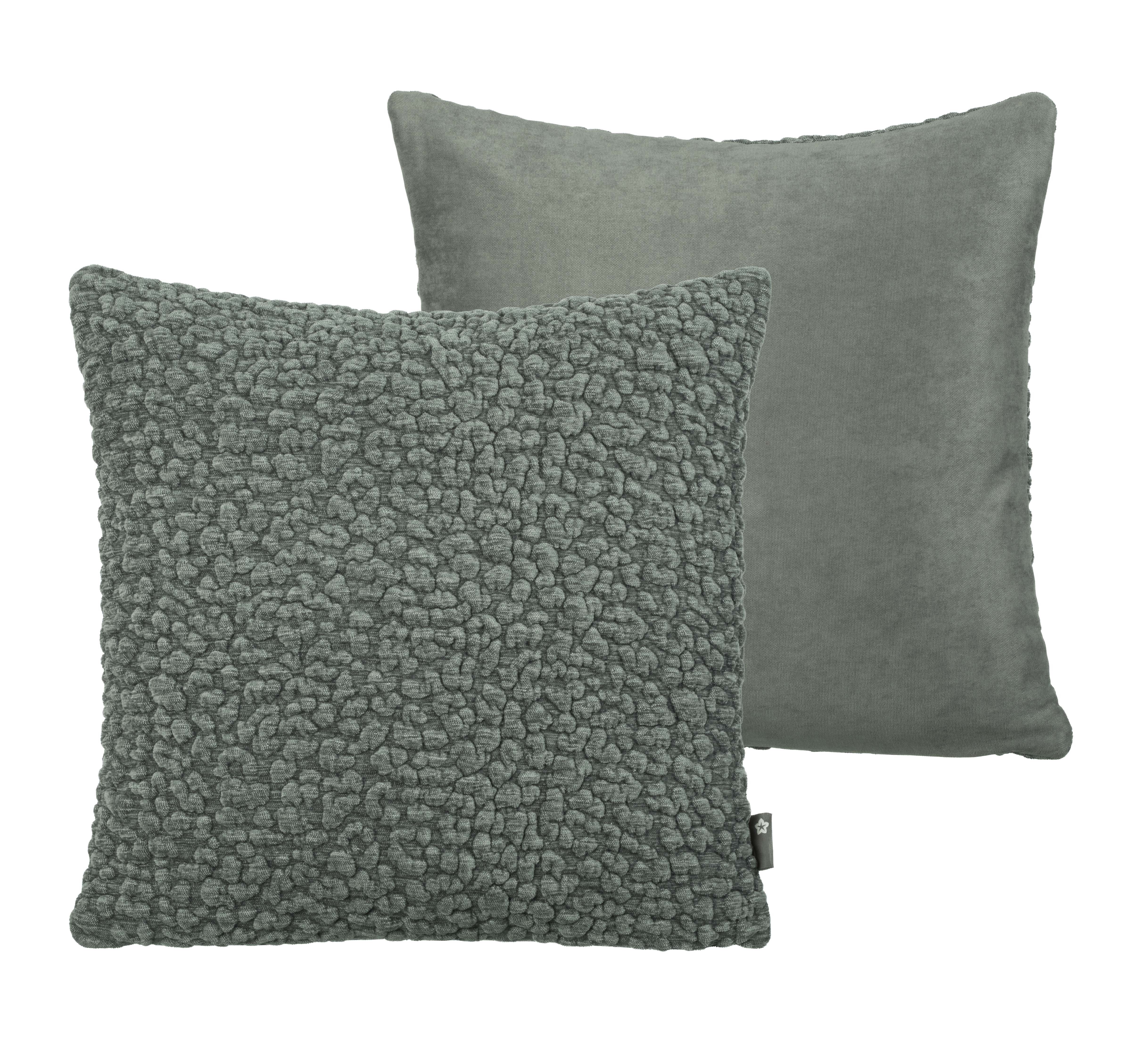 PICHLER Kissenhülle Chenillepique uni Kissenhülle 2er Set 45 x 45 cm JASPER-K Rechteck gr, (2 Stück), Kissenbezug für Dekokissen Zierkissen Kissenhülle