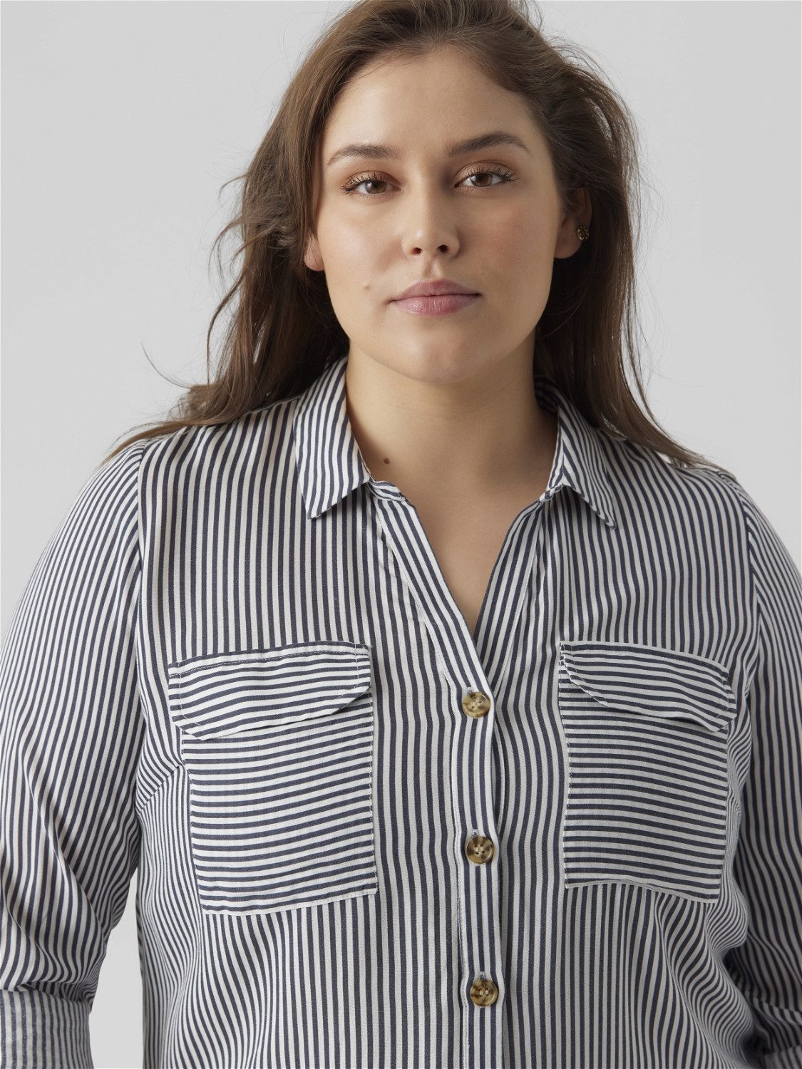 Vero Moda Curve Hemdbluse VMBUMPY L/S SHIRT NEW CURVE GA NOOS günstig online kaufen