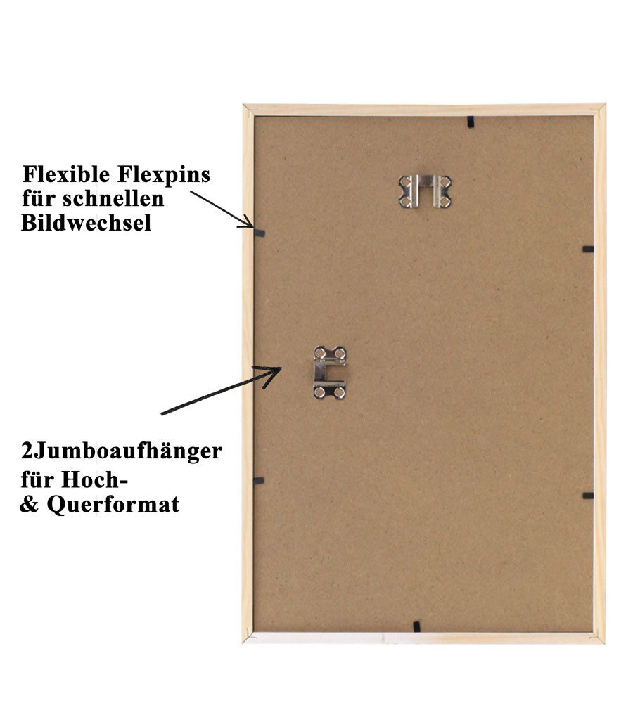 IDEAL TREND Bilderrahmen Multiframe Collage Bilderrahmen Holz Fotos Massivh günstig online kaufen