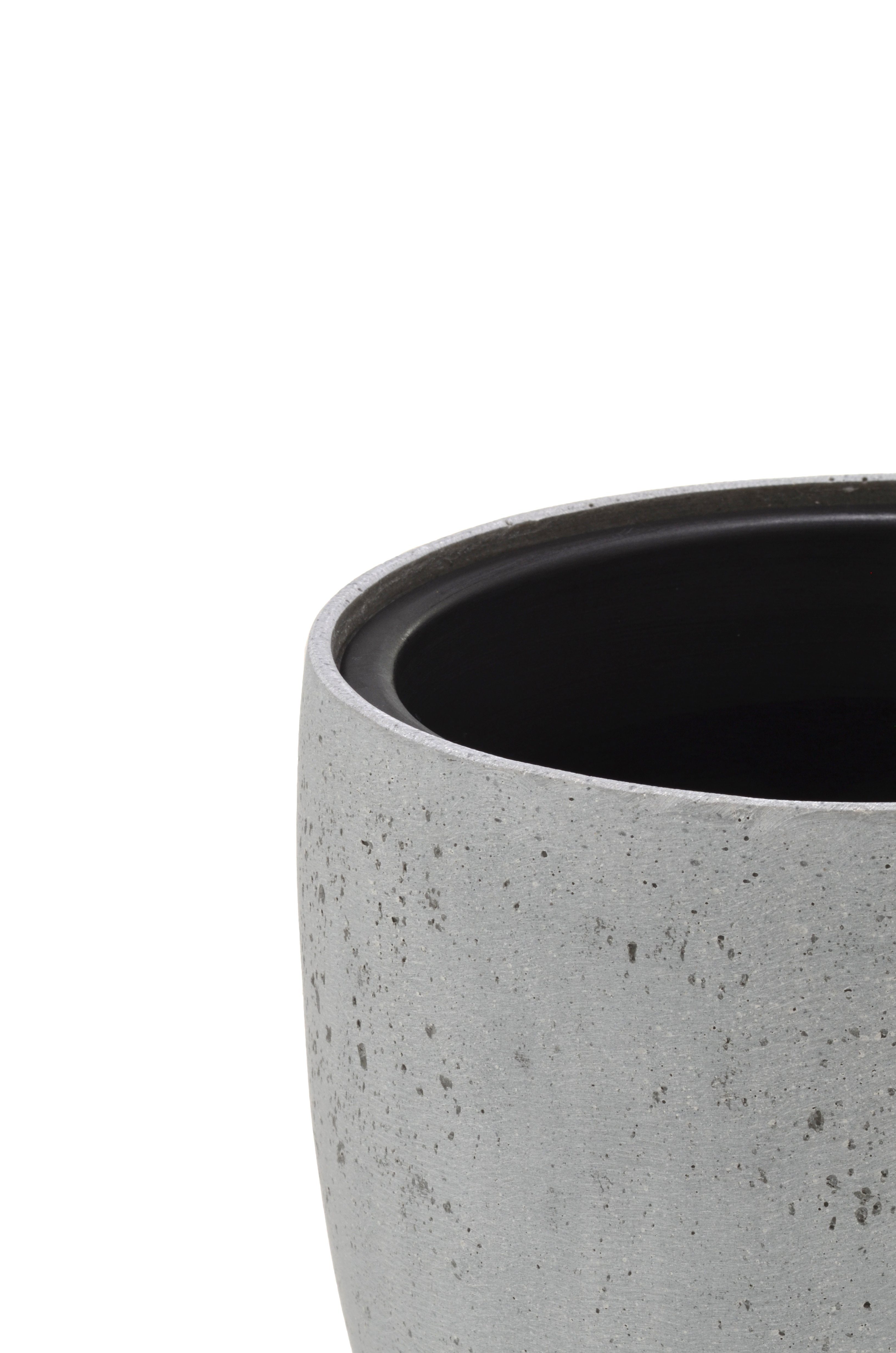 Flingora Pflanzkübel Dao, mit Einsatz - Fiberglas - Indoor & Outdoor - Zementgrau - Ø 30 cm