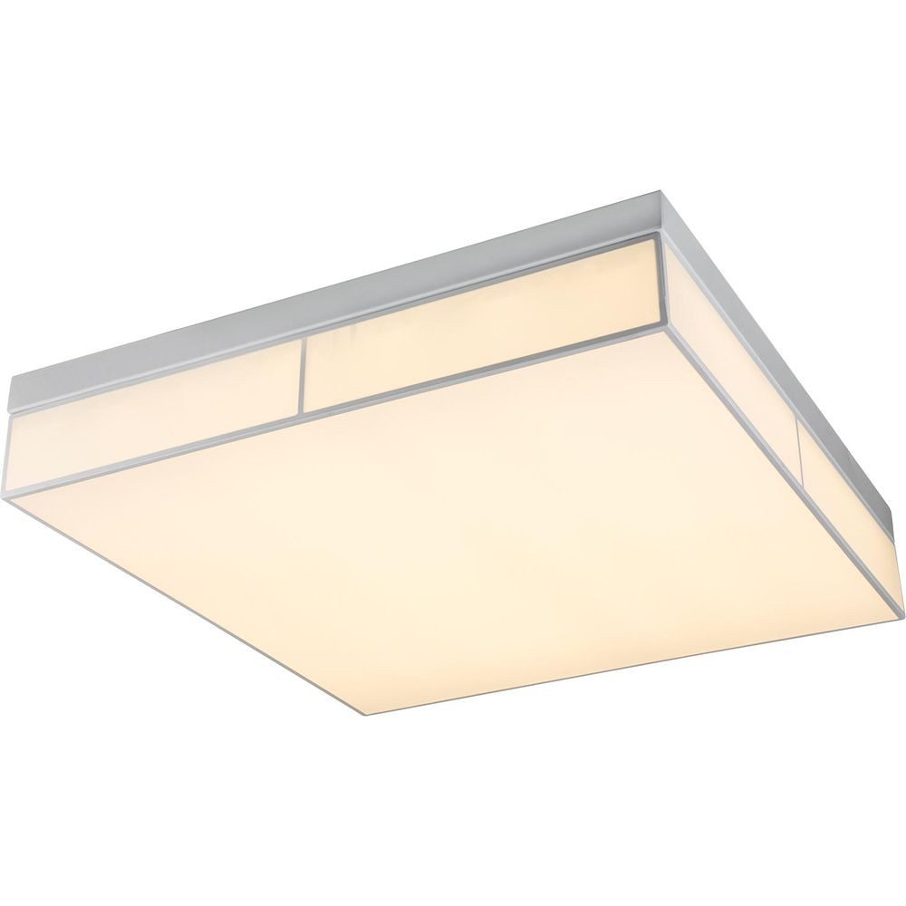 GLOBO LIGHTING LED Deckenleuchte, Leuchtmittel inklusive, Warmweiß, Deckenleuchte Deckenlampe LED dimmbar weiß Wohnzimmerleuchte eckig
