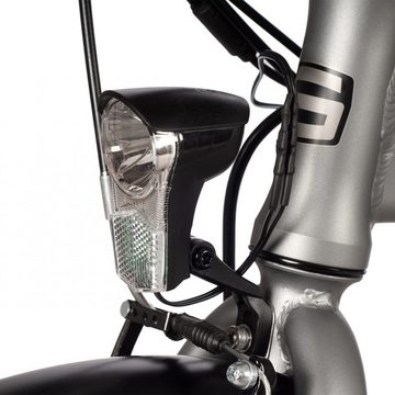 SAXXX E-Bike Foldi Plus 2.0 E-Faltrad, 3 Gang, Nabenschaltung, Vorderradmotor, 281 Wh AKKU, Gepäckträger, Rücktrittbremse Vorderradmotor
