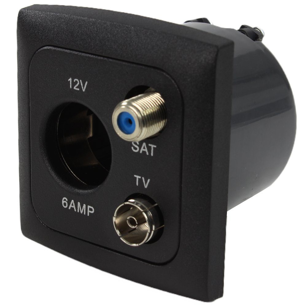 HABA B.V. Steckdose C-Line Steckdose Sat TV + Rahmen + Isodose schwarz