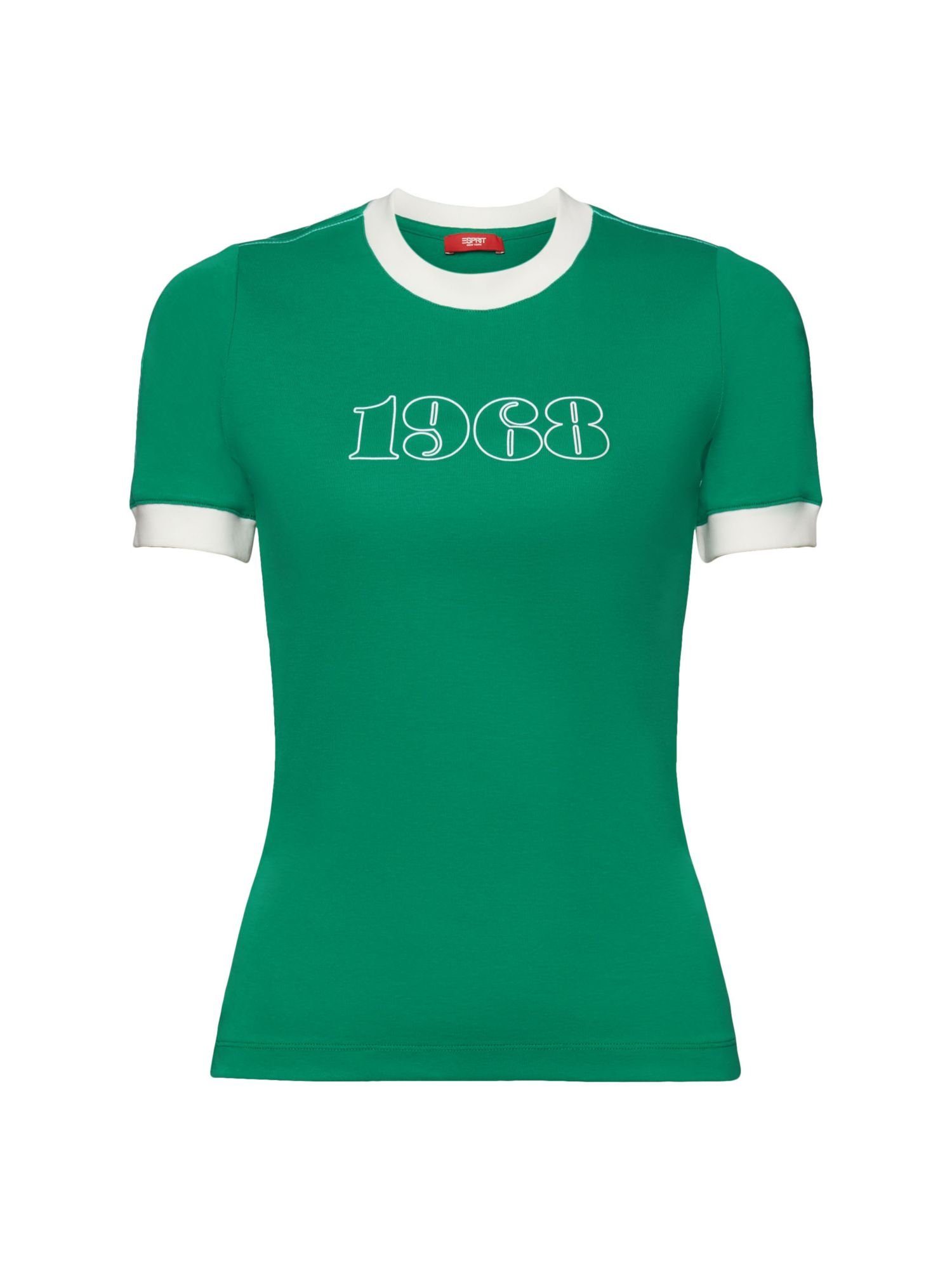 Esprit Baumwolljersey (1-tlg) Logo-T-Shirt GREEN DARK aus T-Shirt