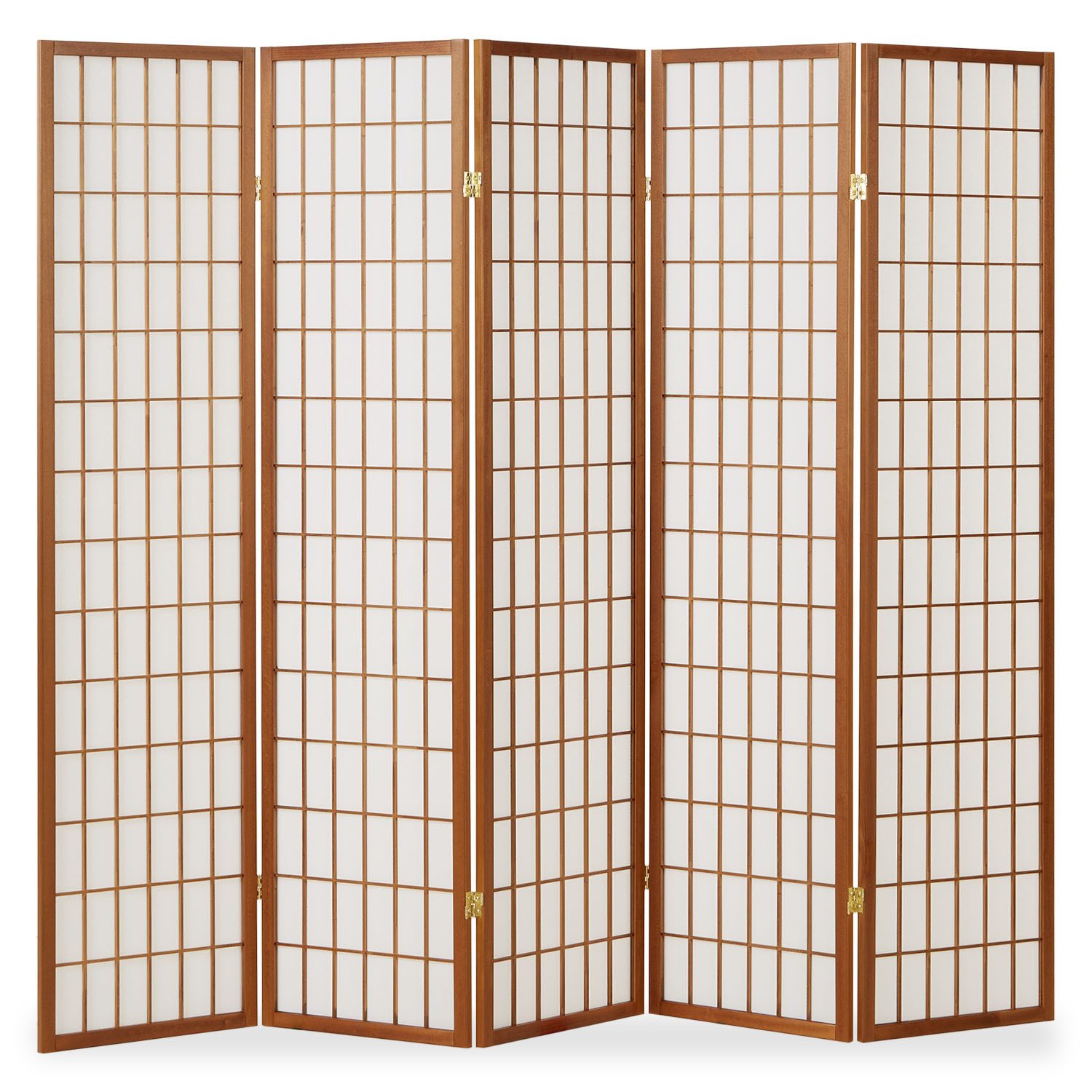 Homestyle4u Paravent Raumteiler Trennwand Shoji Holz Braun Indoor Sichtschu günstig online kaufen