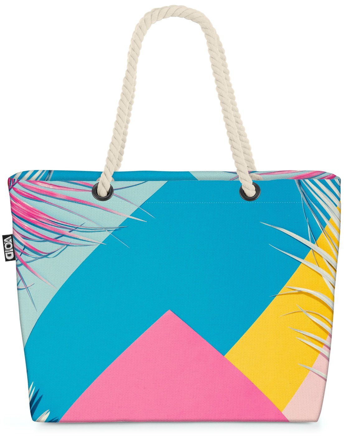 VOID Strandtasche (1-tlg), Sommerdesign Palmen Beach Bag Poolparty Pool Palmen Tropen Sommer Baden Beach