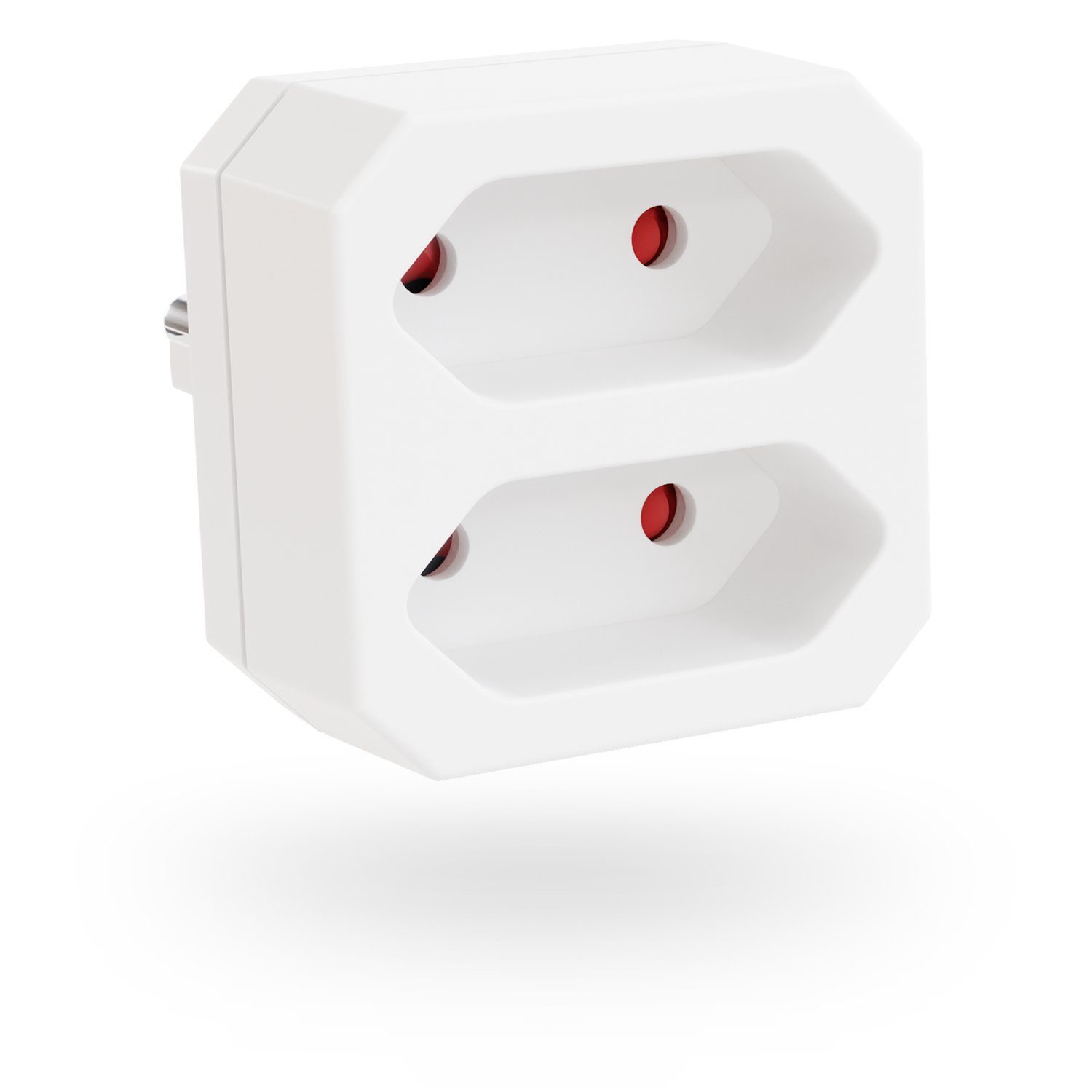 greate. 2fach Розеткиadapter bis 1100W - 2er Mehrfachsteckdose ohne Kabel Mehrfachsteckdose 2-fach (Erhöhter Berührungsschutz)