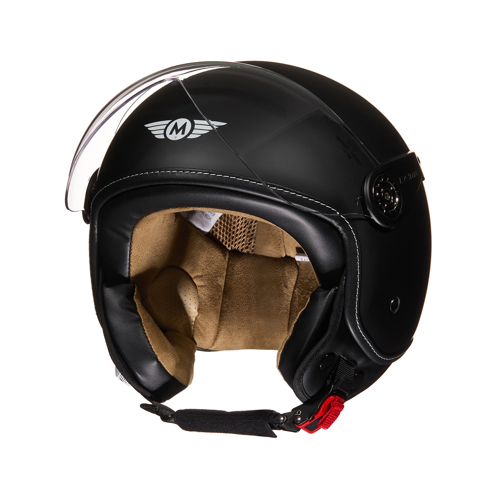 MOTO HELMETS Motorradhelm Integralhelm Motorrad Full Helm H-44, Helm für Motorrad Roller Scooter, Schnellverschluss, Visier, nur 1050g