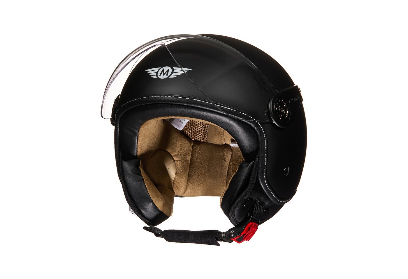 MOTO HELMETS Motorradhelm Jethelm Motorradhelm, Helm für Motorrad, Roller & Scooter, Schnellverschluss, nur 1050g