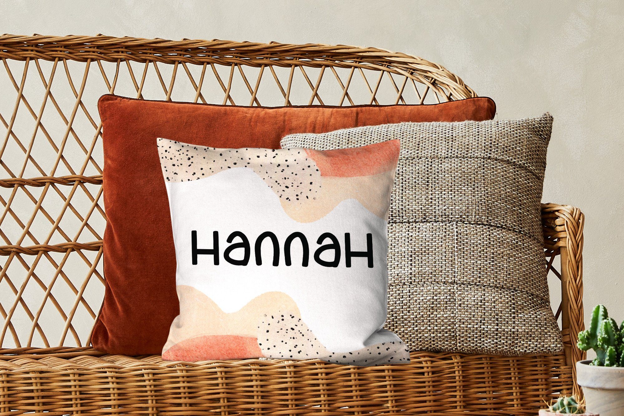 Pastell MuchoWow Zierkissen Sofakissen Deko, - Wohzimmer, Dekokissen für Füllung Hannah Schlafzimmer, Mädchen, - mit