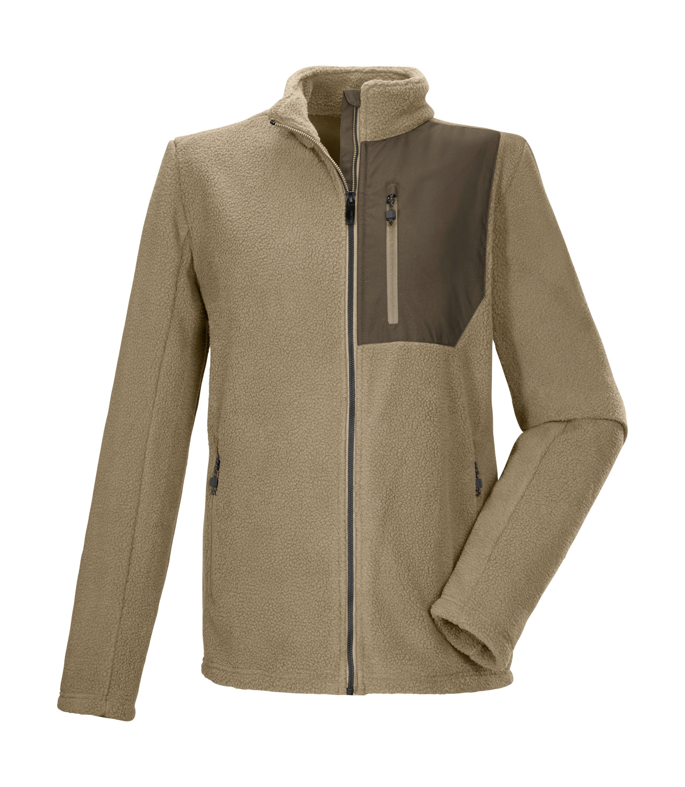 Killtec Fleecejacke KOW 105 MN FLC JCKT Sherpa Fleecejacke: warm, bequem, Kinnschutz, verschließbare Taschen