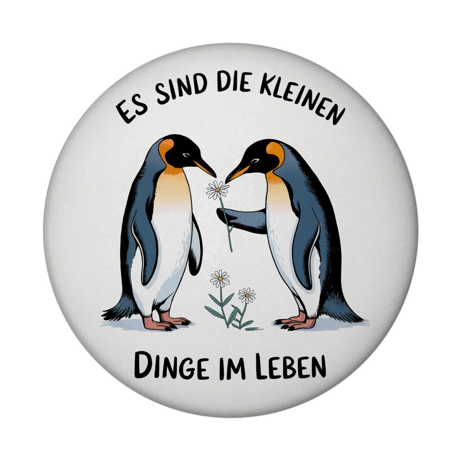 speecheese Magnet Pinguine Blumen - Es sind die Kleinen Dinge Magnet