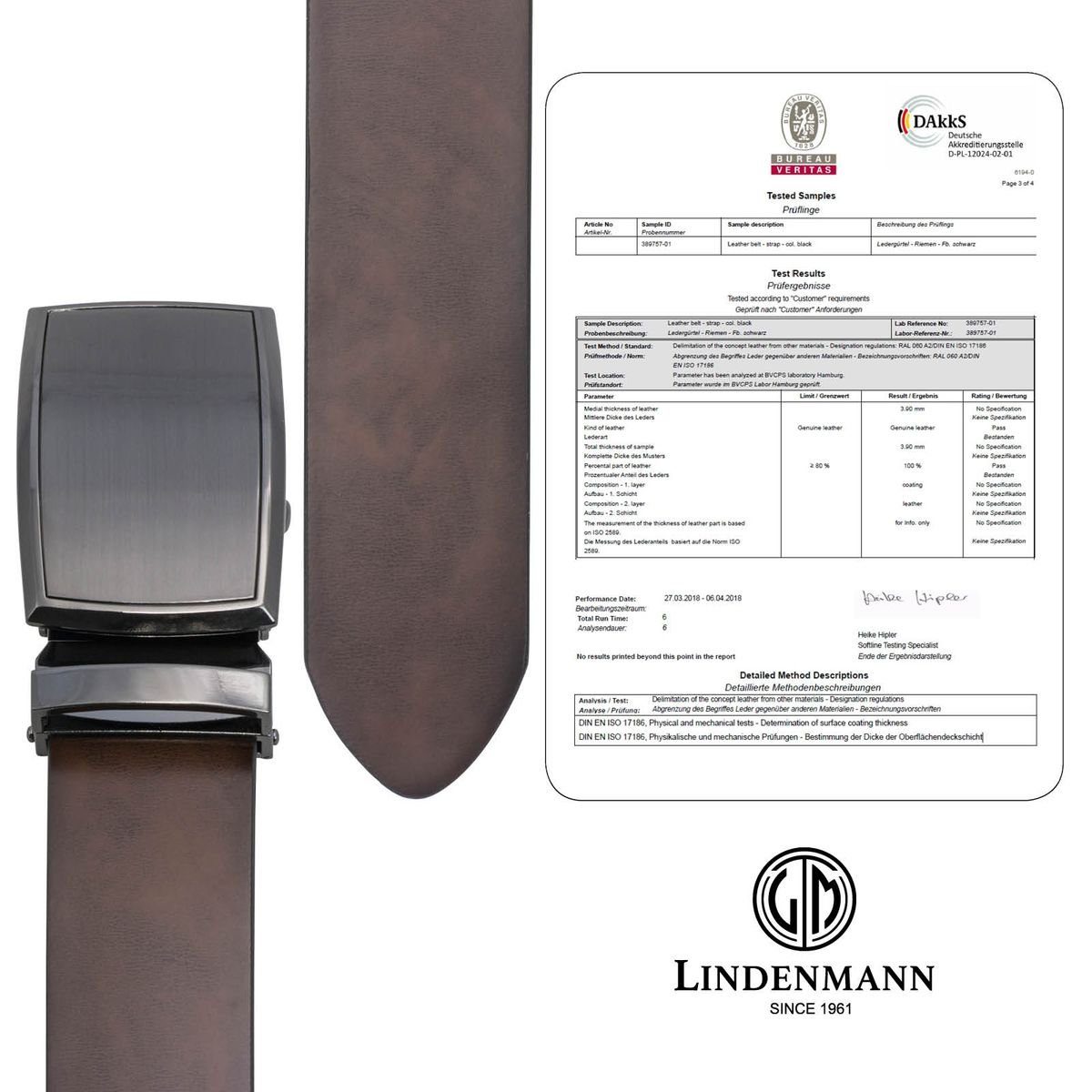 LINDENMANN Ledergürtel günstig online kaufen