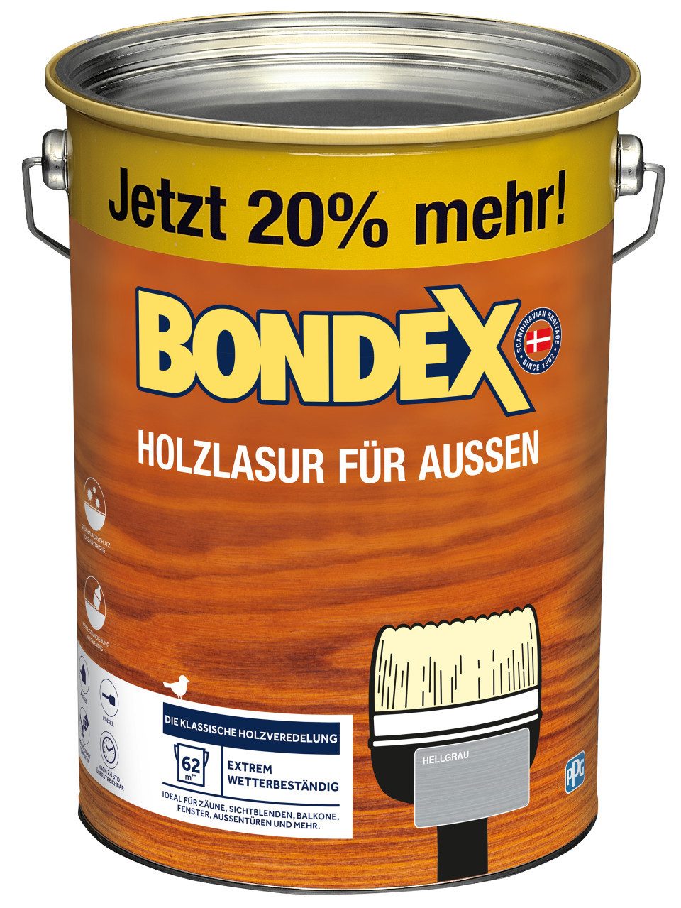 Bondex Lasur Bondex Holzlasur 4,8 L hellblaugrau