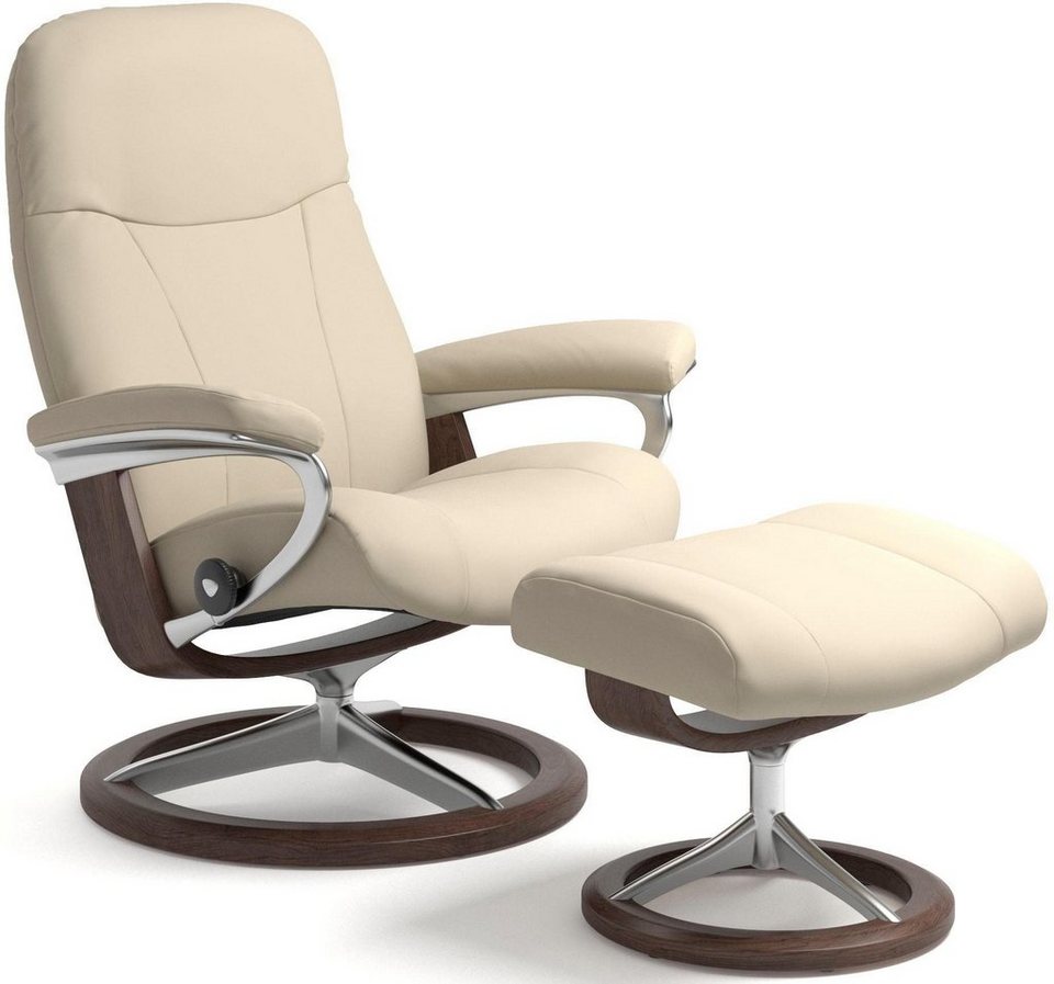 Stressless® Relaxsessel Garda (Set, Relaxsessel mit Hocker), mit Hocker, mit  Signature Base, Größe L, Gestell Wenge