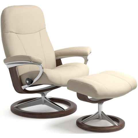 Stressless® Relaxsessel Garda (Set, Relaxsessel mit Hocker), mit Hocker, mit Signature Base, Größe L, Gestell Wenge