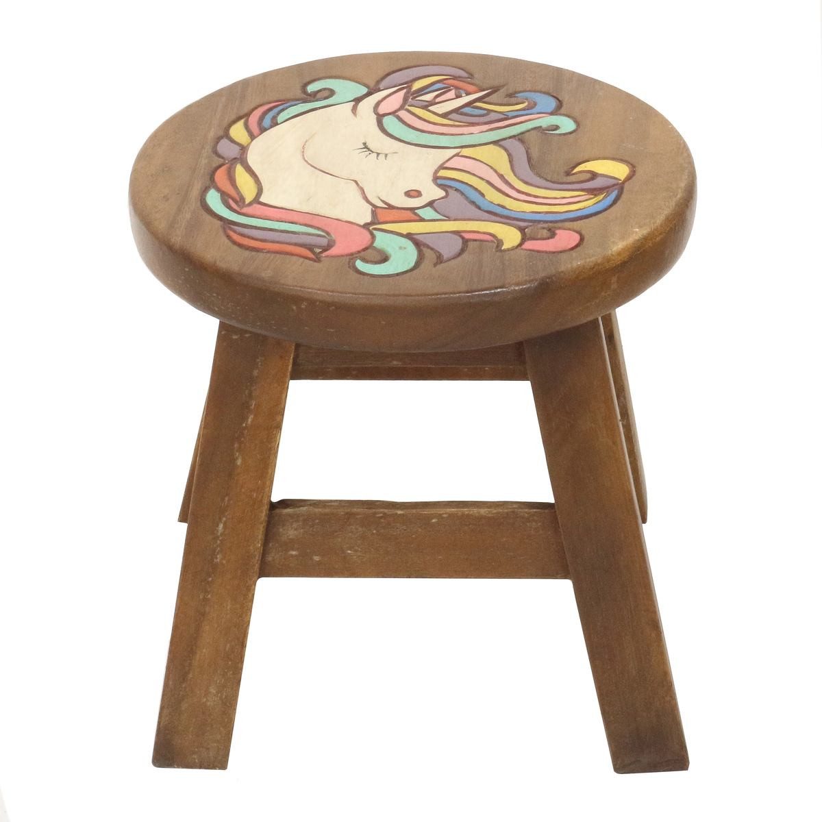 Oriental Galerie Sitzhocker Kinderhocker Stuhl für Kinder Einhorn 25 cm (1 günstig online kaufen