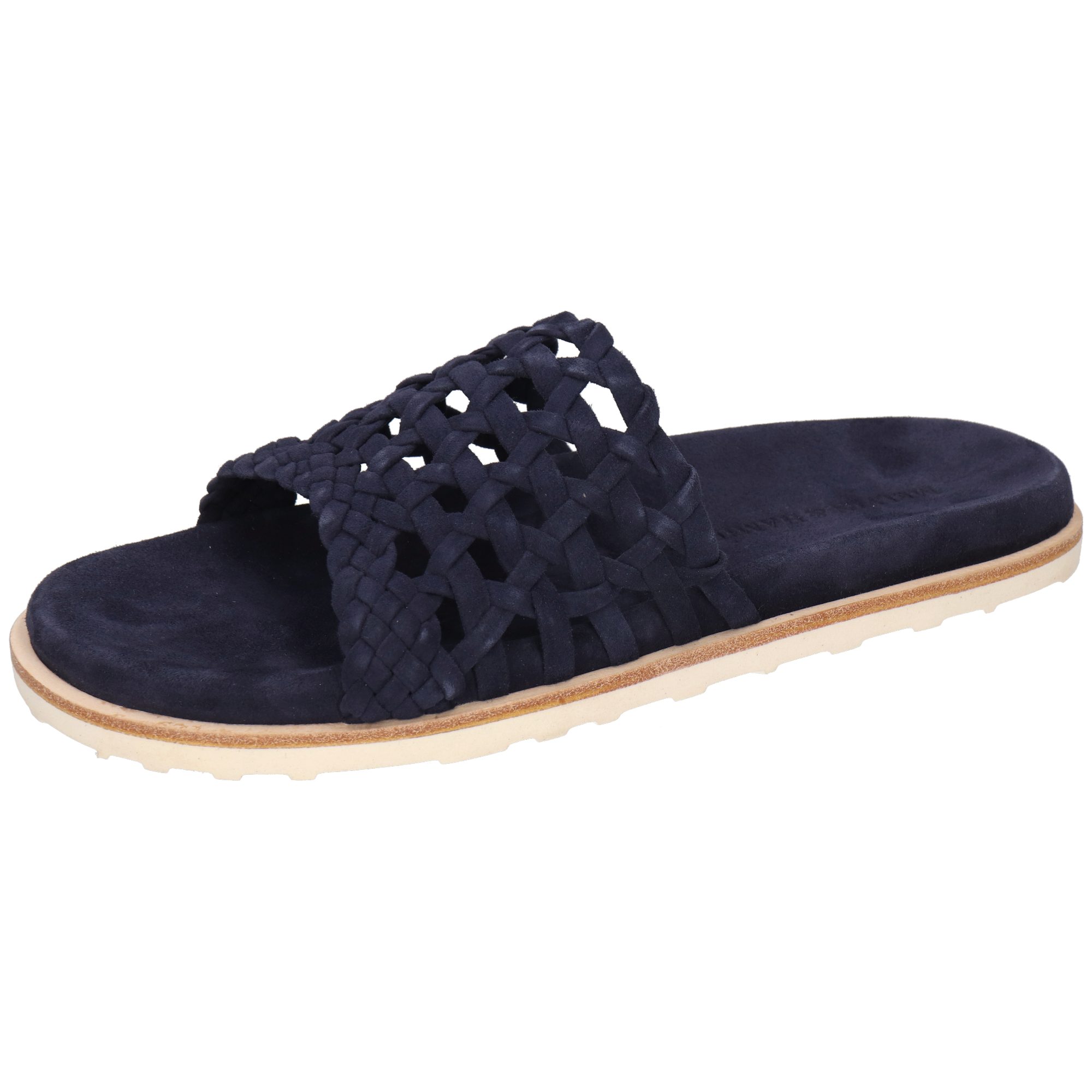 Melvin & Hamilton Petra 5 Leder-Geflochtene Schuhe für Damen Pantolette Flache Absätze, Echtes Leder, Von Hand geflochten