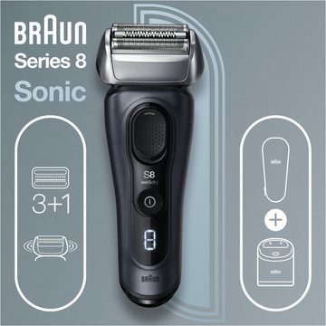 Braun Elektrorasierer Series 8 - 8453cc, 5-Stufen-Reinigungs- und Ladestation, Aufsätze: 1, System wet&dry, 4-in-1 Reinigungsstation (SmartCare Center)