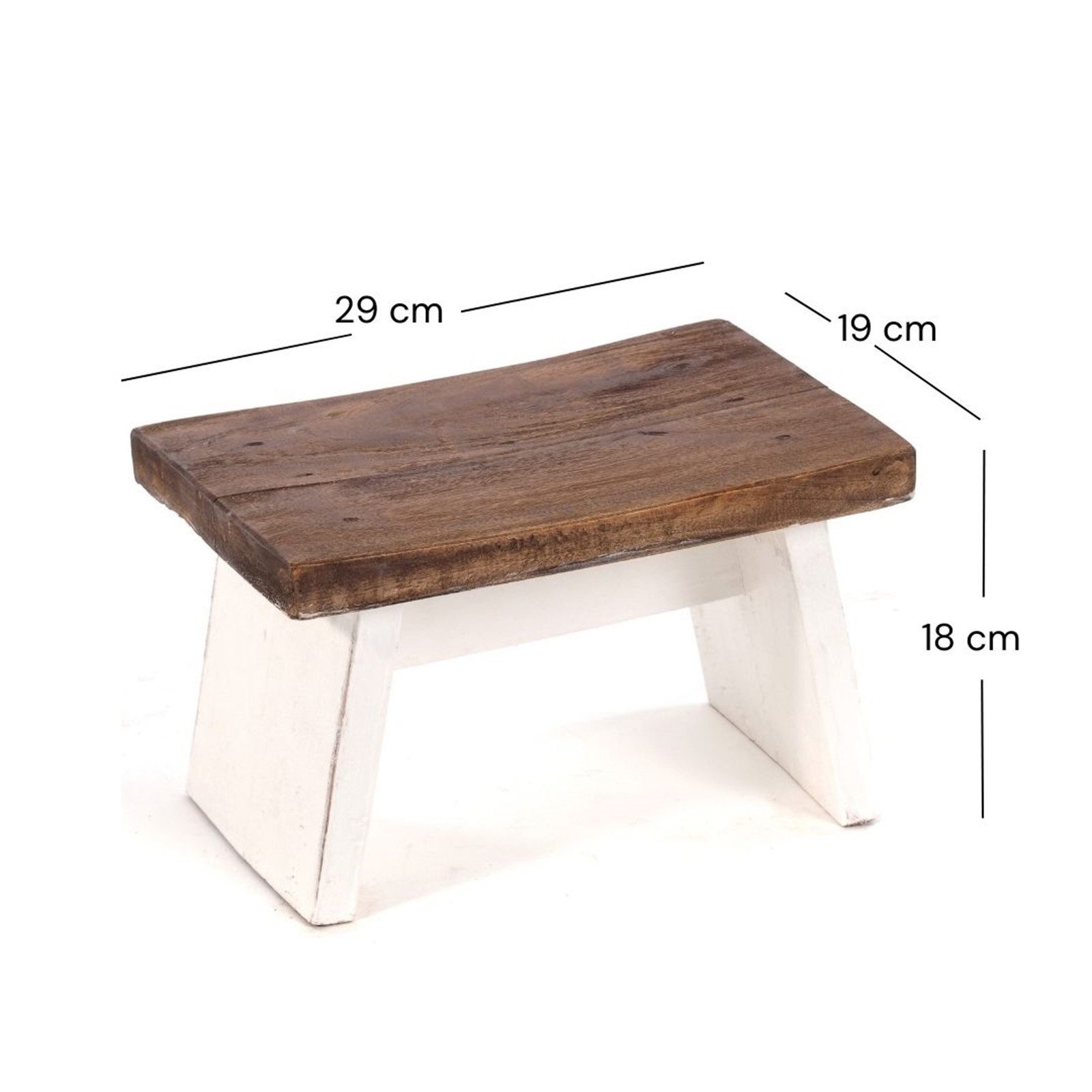 DESIGN DELIGHTS Hocker NOSTALGISCHER FUßHOCKER "SCHEMEL", Altholz massiv, H günstig online kaufen