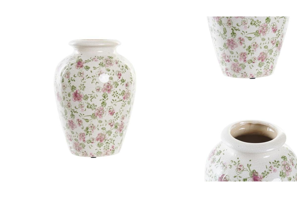 DKD Decor Home 18 Chic x Steingut Decor grün 18 Dekovase Shabby Vase x Weiß DKD Granatrot Home