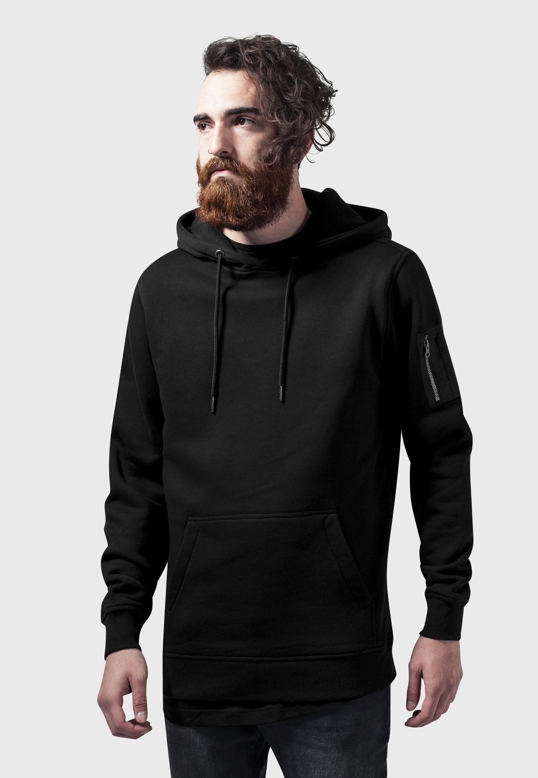 URBAN CLASSICS Sweatshirt Urban Classics Herren Sweat Bomber Hoody (1-tlg)