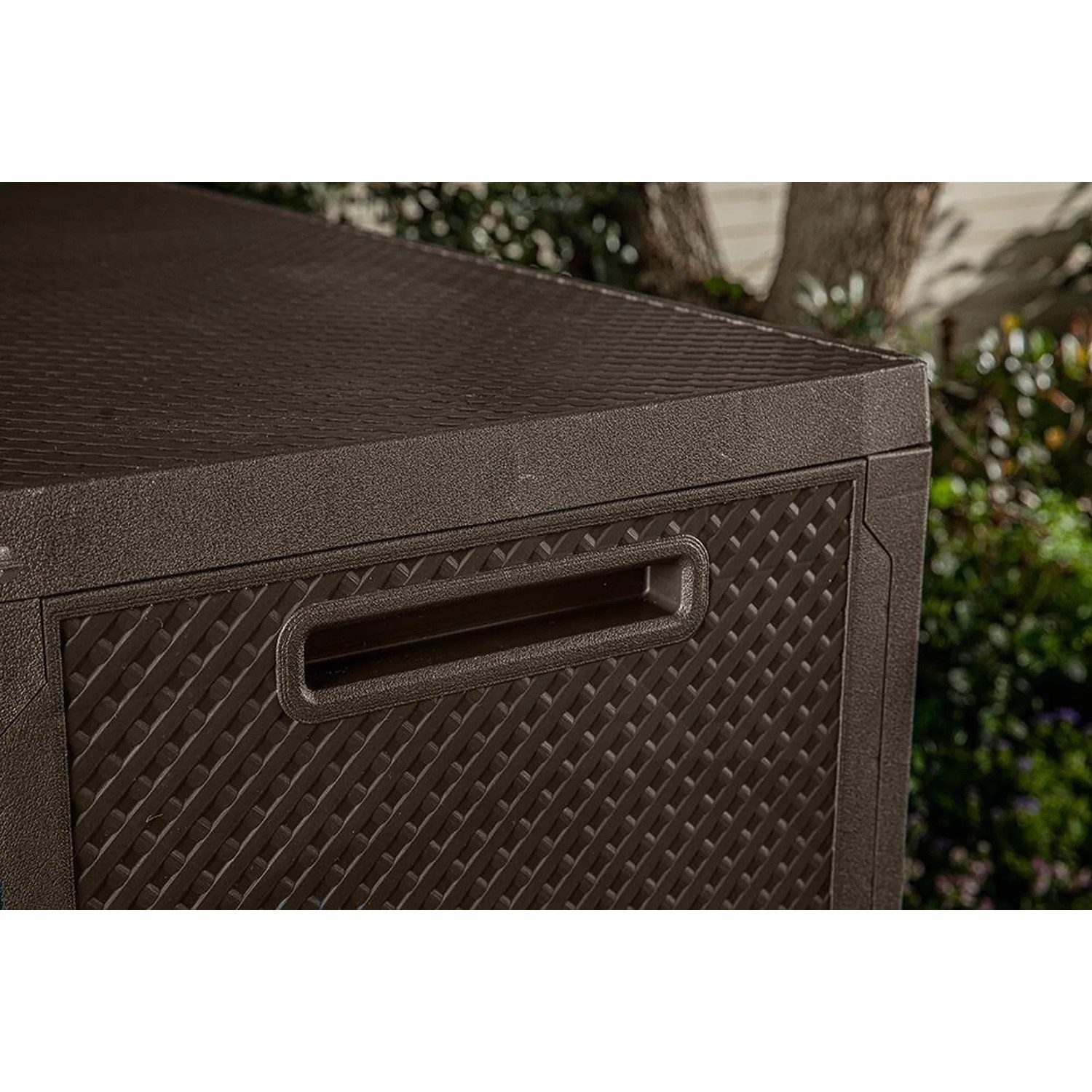 Keter Gartenbox Emily 277L Gartenkiste mit Rollen, Maximale Belastung des Deckels: 80 kg