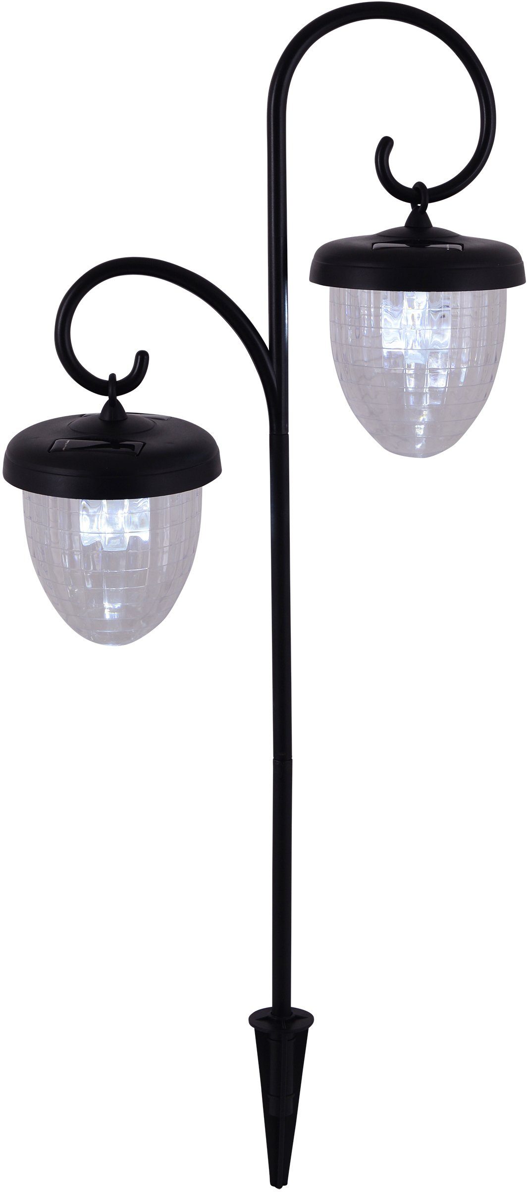 näve LED Gartenleuchte Eichel, LED integriert, fest schwarz/klar, kaltweiß, Lichtfarbe: Ein-/Ausschalter Farbe: Kaltweiß