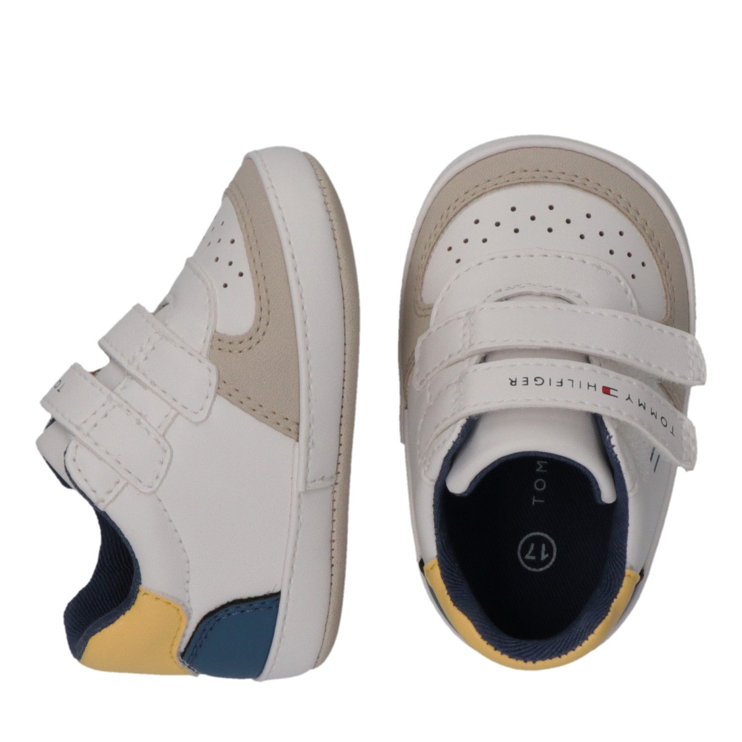 Tommy Hilfiger Lauflernschuh Retro Sneaker, Klettschuh, Halbschuh für Babys, mit Lochmuster