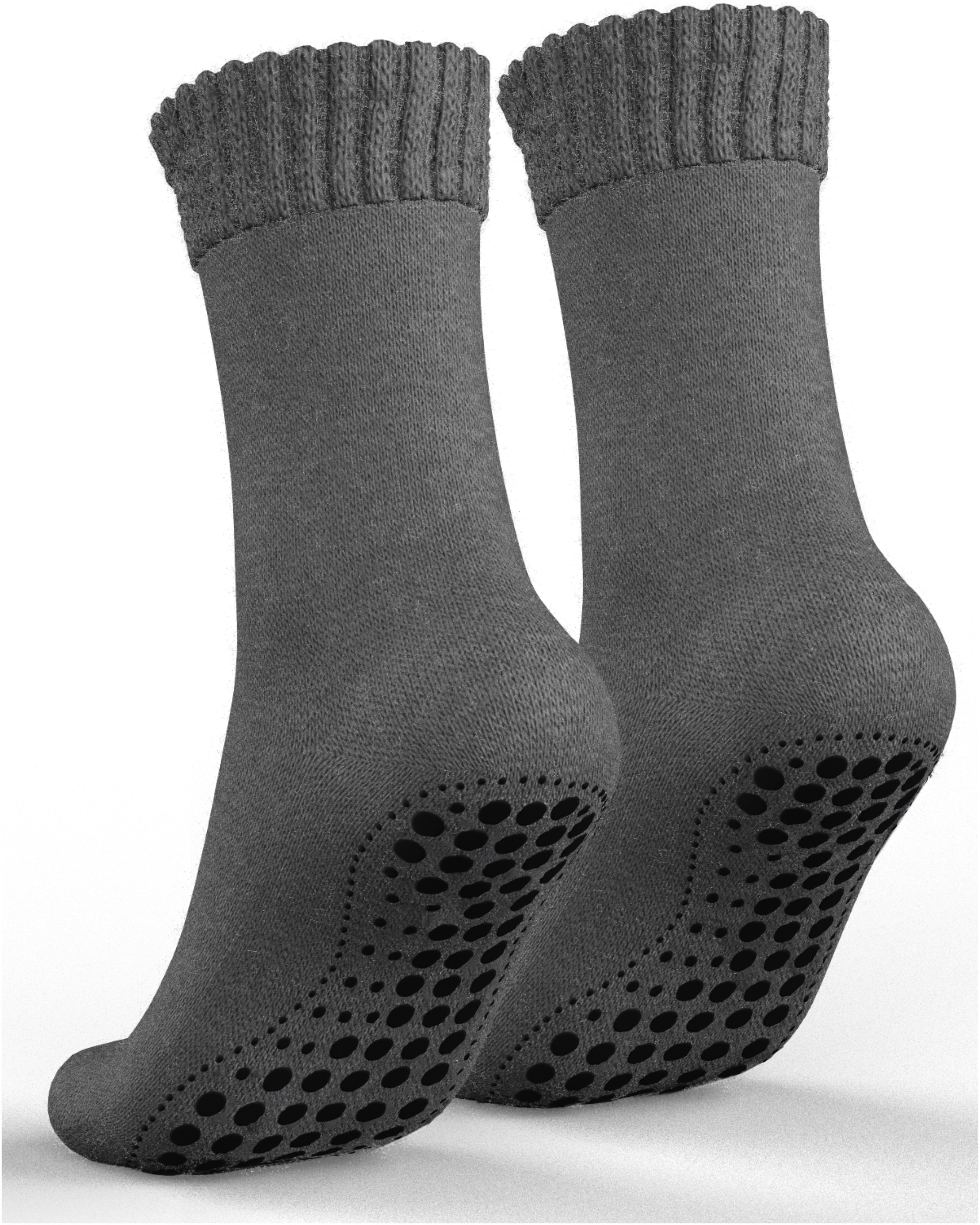 MEDOLY ABS-Socken Stoppersocken mit Wolle (2 Paar) Thermo Wintersocken für Damen & Herren mit Vollfrottee