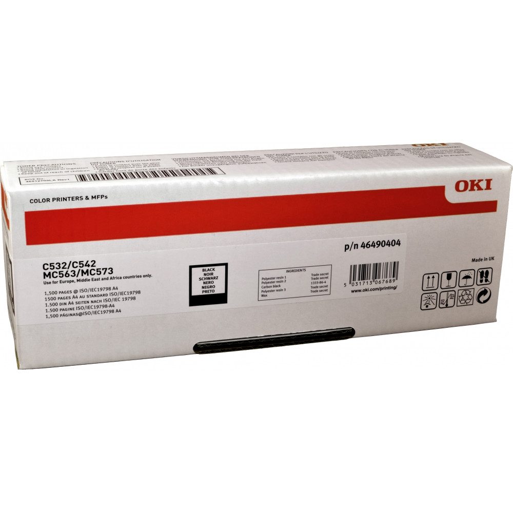 OKI OKI Toner schwarz 46490404 für Drucker. Druckertrommel, (CO2-neutraler Versand)
