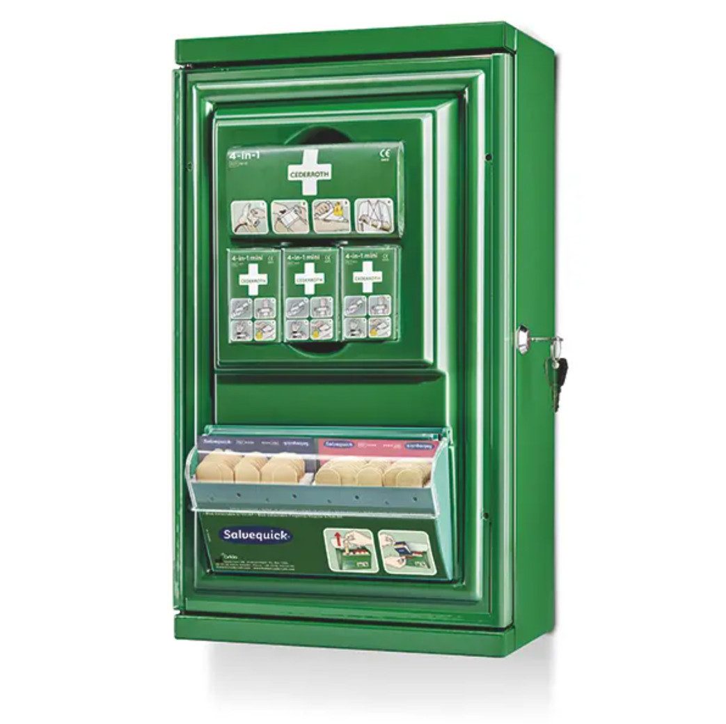 Cederroth Erste-Hilfe-Set Cederroth Erste-Hilfe-Schrank Mini, (Notfall-Schrank, 1 St), Ideal als Ergänzung oder eigenständige Erste-Hilfe-Lösung