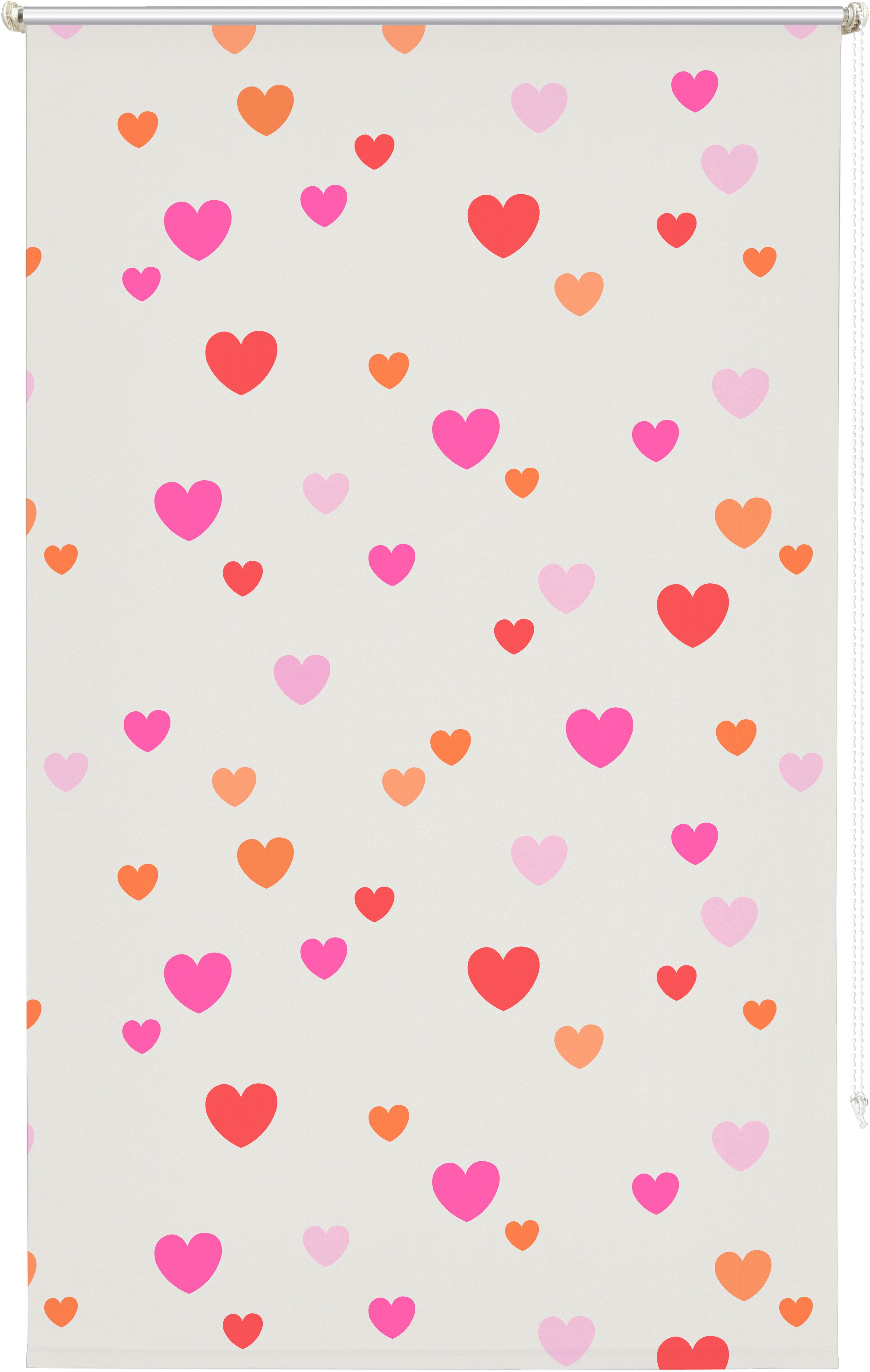 Rollo HEART, Lüttenhütt, verdunkelnd, ohne Bohren, freihängend, Klemmfix, F günstig online kaufen