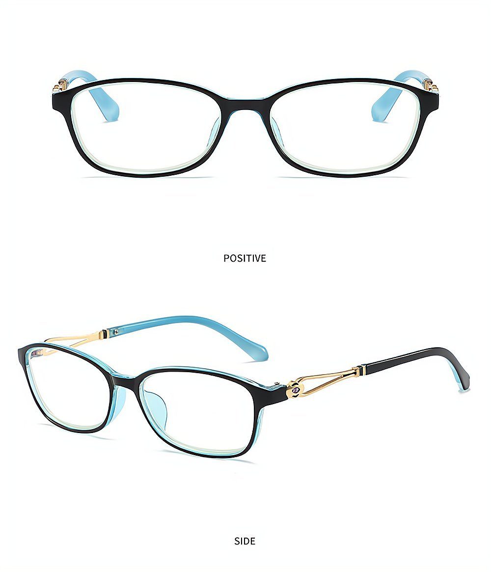 Rahmen Lesebrille presbyopische Gläser PACIEA anti bedruckte Mode blaue