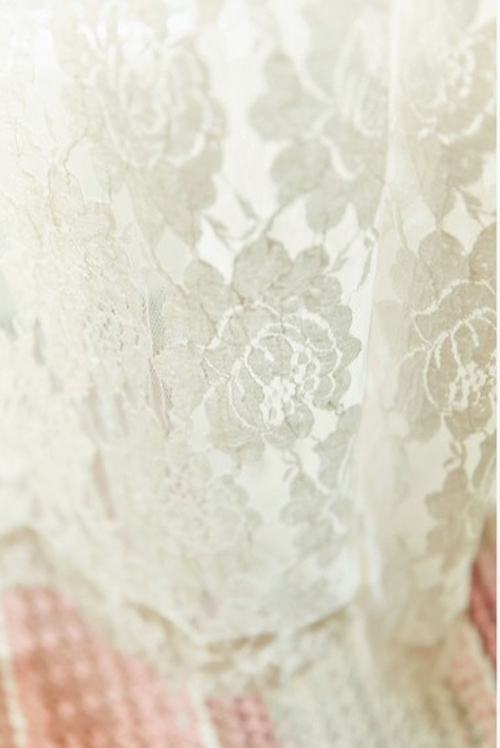 Femme Facon Gardine Gardine Vorhang Chiffon Spitze bestickt transparent 140x220cm, Hochwertige Materialen