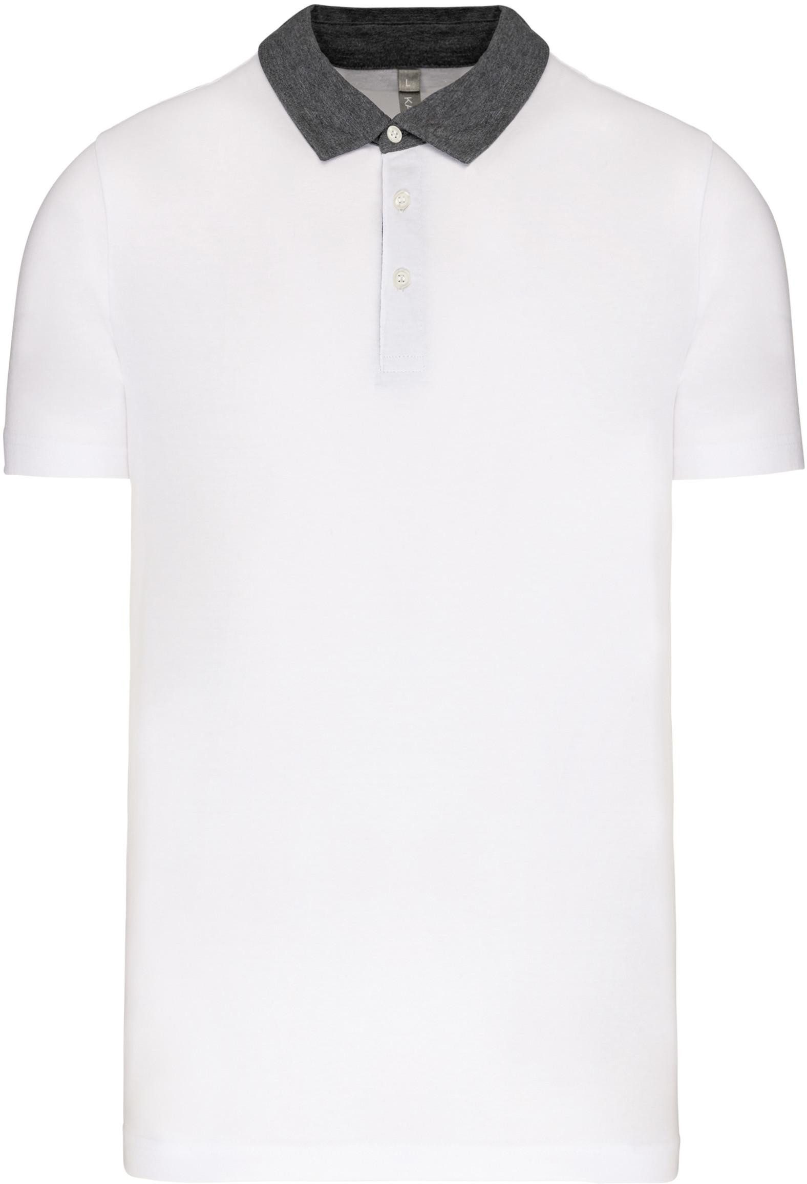 Poloshirt Zweifarbiges Jersey-Polohemd für Herren