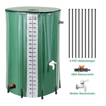 Clanmacy Regentonne 380L Faltbar Regentonne Regenwassertan Regenwassertonne wetterfest