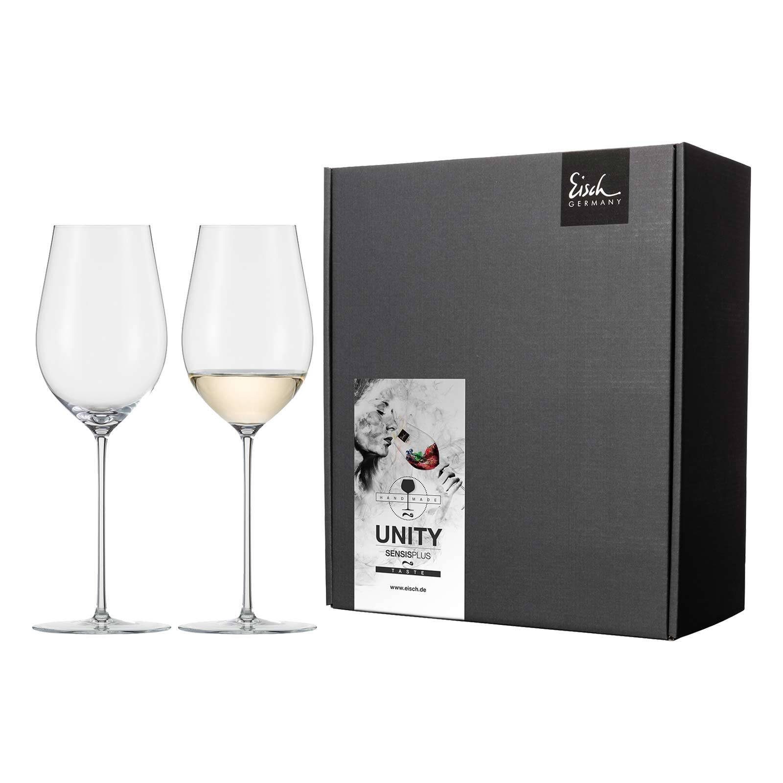 Eisch Weinglas Unity SensisPlus Weißwein 2er Geschenkkarton, Kristallglas