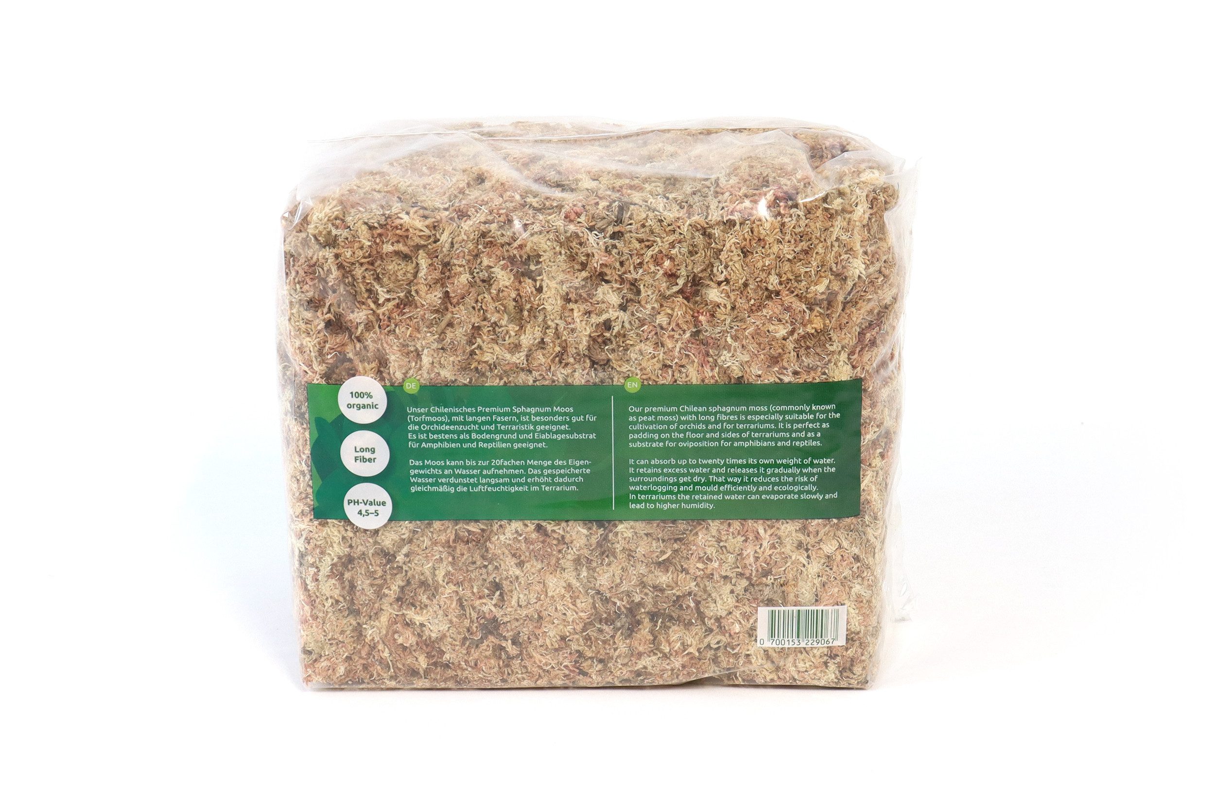 sphagnum-shop.com Terrarien-Substrat Sphagnum Moos aus Chile für Terrarium und Orchideen, Chilenische Premium-Qualität, Ideal für Pflanzenpflege & Terraristik – Bild 2 von 5