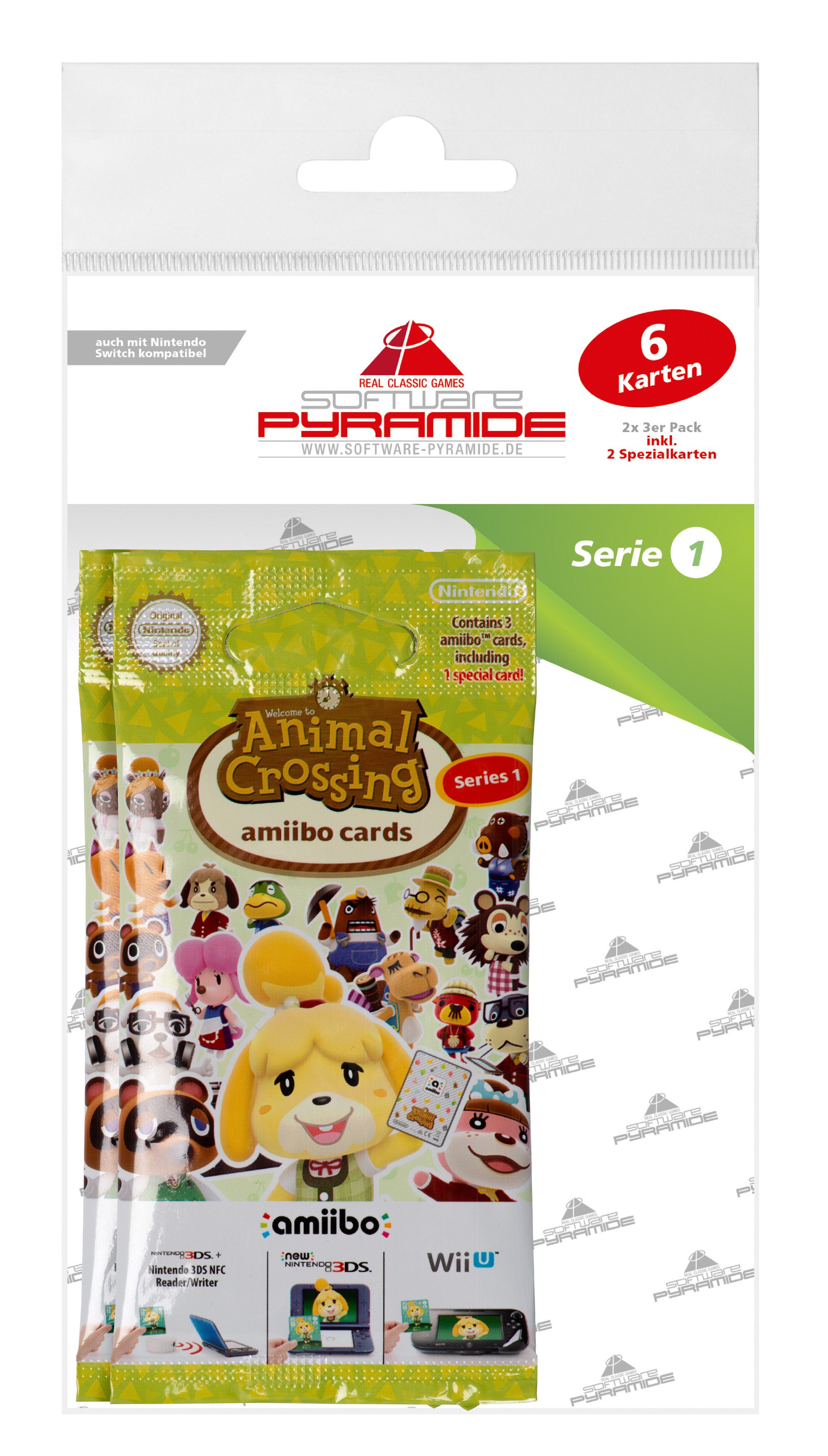Nintendo Switch Sammelkarte amiibo Animal Crossing - Serie 1 - 2x 3 Karten (NEU & OVP)