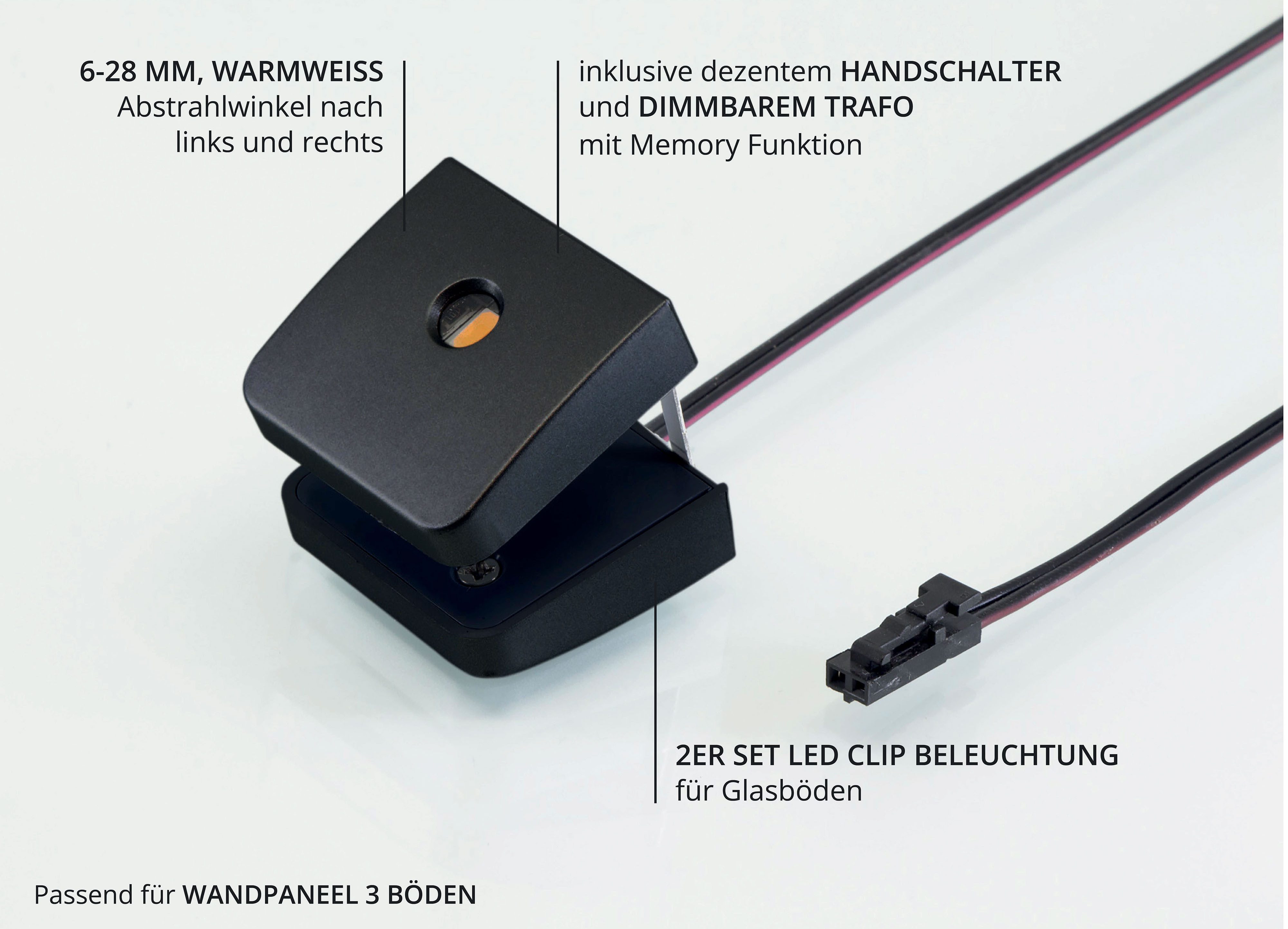 Wohnconcept LED-Leuchtmittel Universal-Beleuchtung, 2 St., Warmweiß