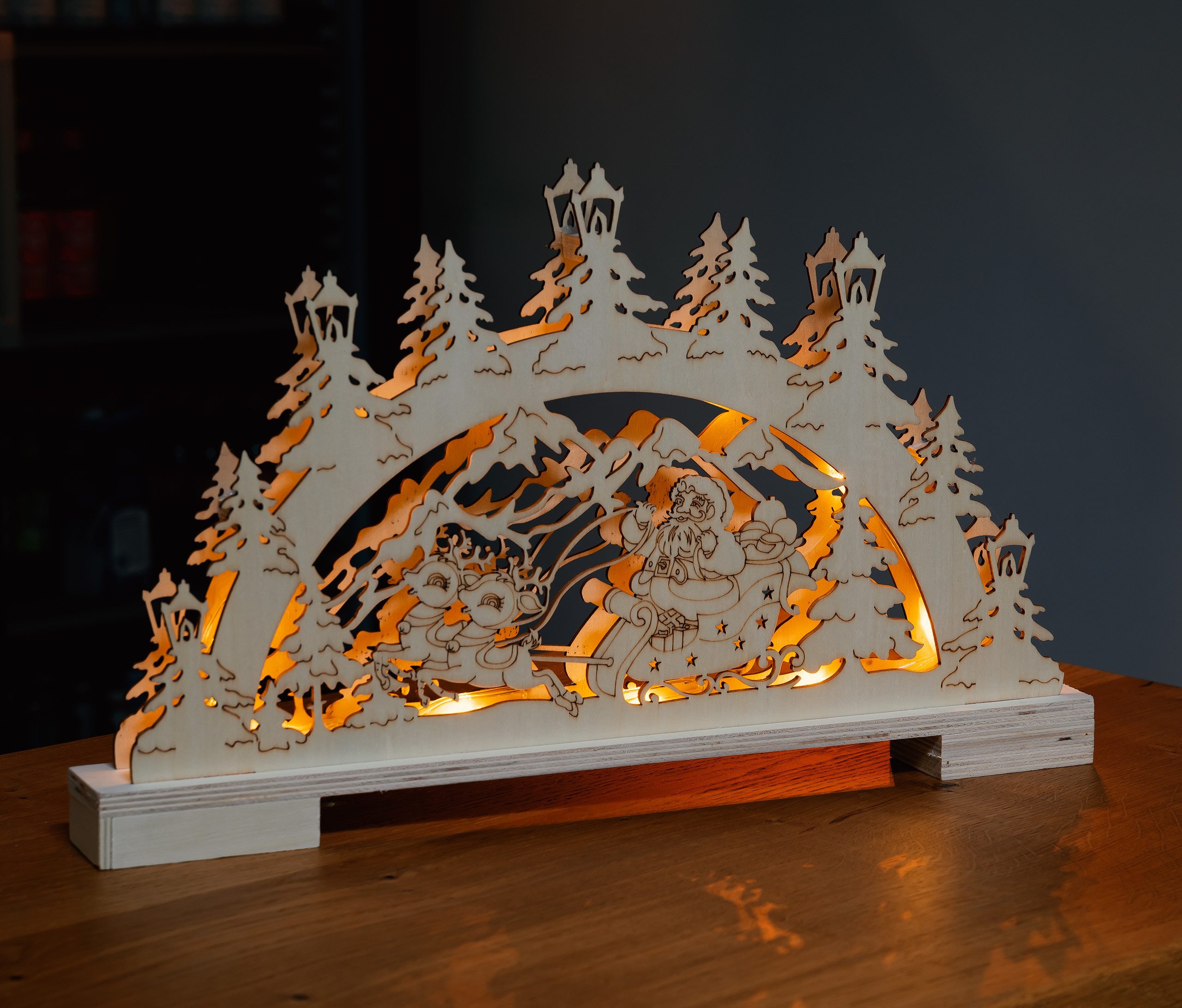 IC Winterworld LED Schwibbogen LED Lichterbogen aus Holz mit 10 LED beleuch günstig online kaufen
