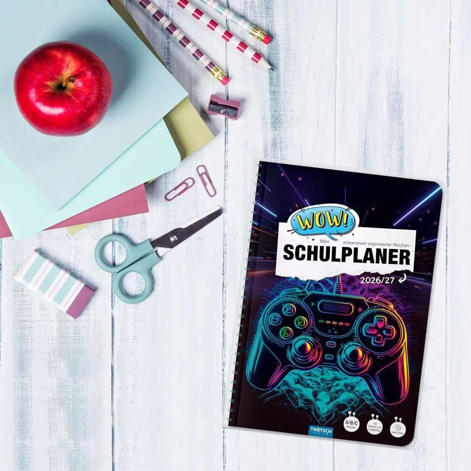 Trötsch Verlag Schülerkalender TRÖTSCH - Schulplaner WOW Gaming 26/27