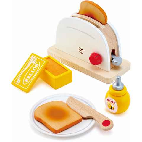 Hape Kinder-Toaster Pop-Up-Toaster-Set, 7-tlg., (Set, 7-tlg), aus Holz