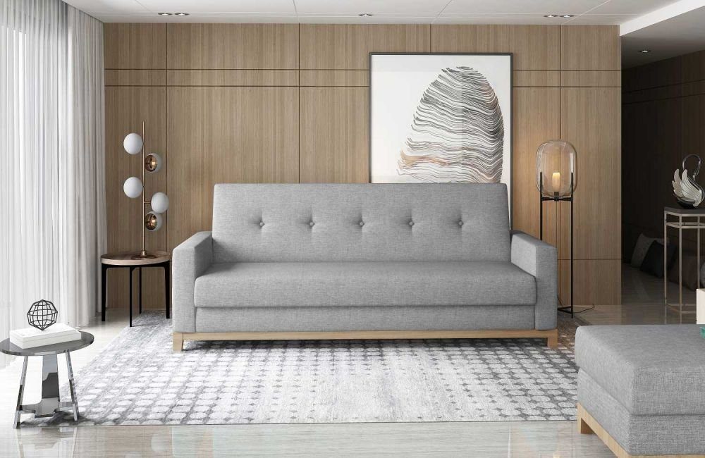 MOEBLO Schlafsofa BENE, Sofa Kippsofa für Sofagarnitur, Couch mit Holzgestell mit Couchgarnitur Schlaffunktion Wohnzimmer